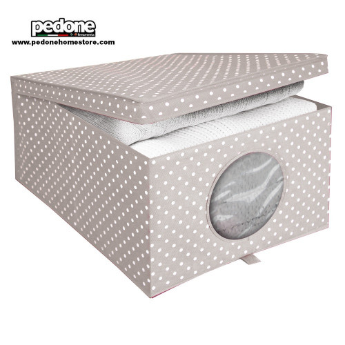 Ordinet scatola con coperchio porta biancheria cm 50x40x25 CAMARGUE