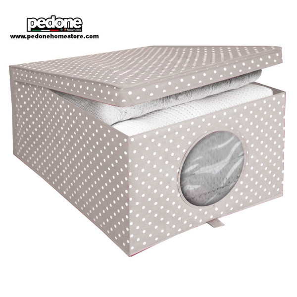 Ordinet scatola con coperchio porta biancheria cm 50x40x25 CAMARGUE