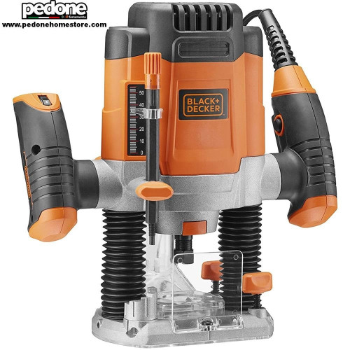 Fresatrice verticale elettrica Potenza 1200 W + 6 frese Black Decker KW1200EKA