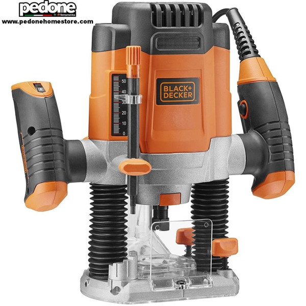 Fresatrice verticale elettrica Potenza 1200 W + 6 frese Black Decker KW1200EKA