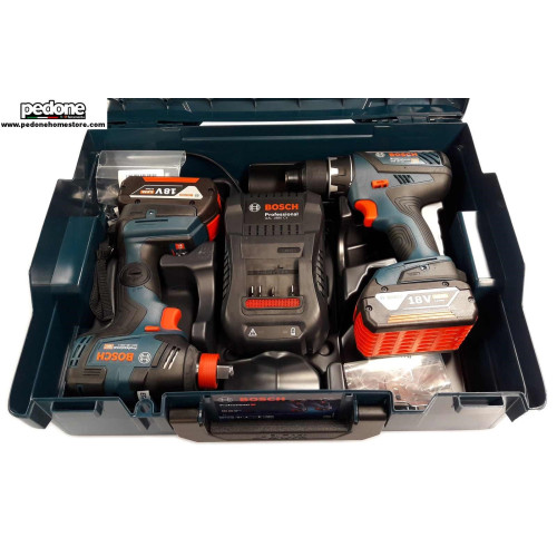 SET 2 AVVITATORI CON BATTERIA BOSCH 4.0AH GSR18-28+GDX18