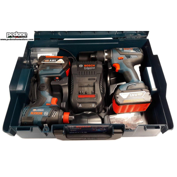 SET 2 AVVITATORI CON BATTERIA BOSCH 4.0AH GSR18-28+GDX18