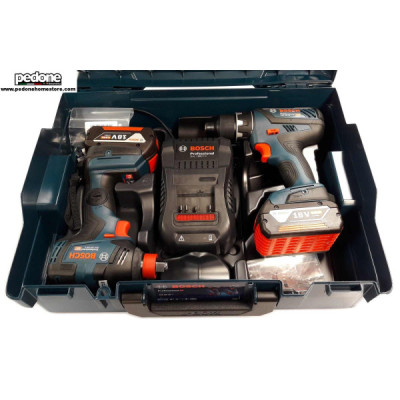 SET 2 AVVITATORI CON BATTERIA BOSCH 4.0AH GSR18-28+GDX18