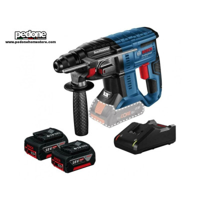 BOSCH GBH 18V-20 TRAPANO TASSELLATORE MART. DEMOLITORE SDS PLUS 2 BATT 18 V 4 Ah