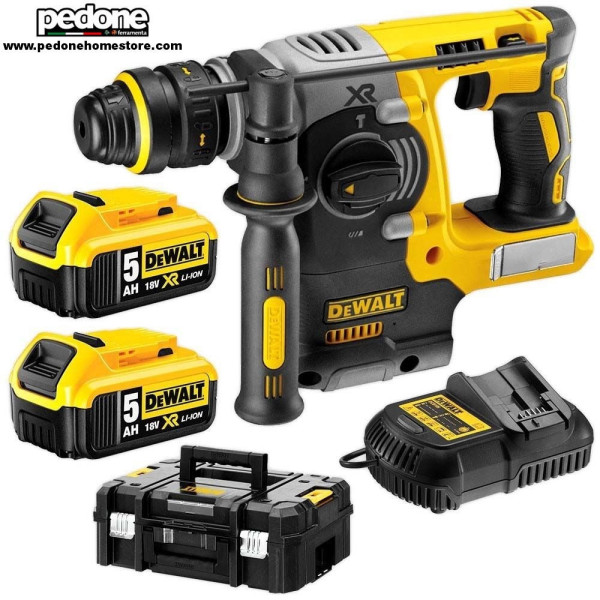 DEWALT DCH273P2T TRAPANO/TASSELLATORE SDS PLUS BRUSHLESS 18V BATTERIE 5Ah -2 BATTERIE