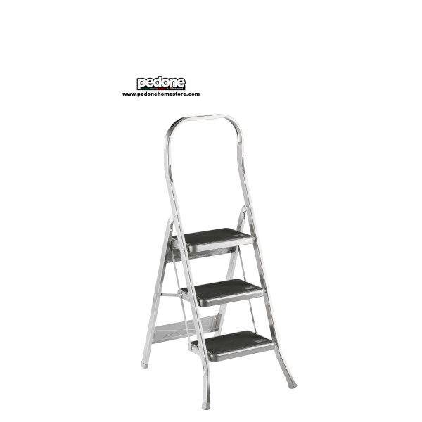 Scala Balzo Scab Scalino Alluminio 3 Piani Base Larga