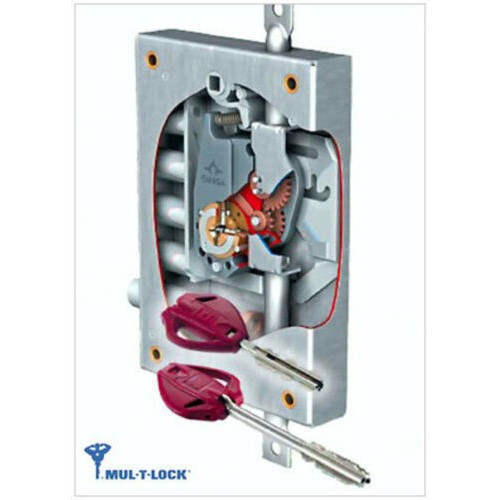 SERRATURA A CILINDRO EUROPEO MUL-T-LOCK OMEGA PLUS COMPLETA DI ACCESSORI