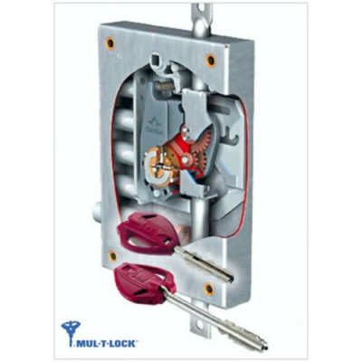 SERRATURA A CILINDRO EUROPEO MUL-T-LOCK OMEGA PLUS COMPLETA DI ACCESSORI