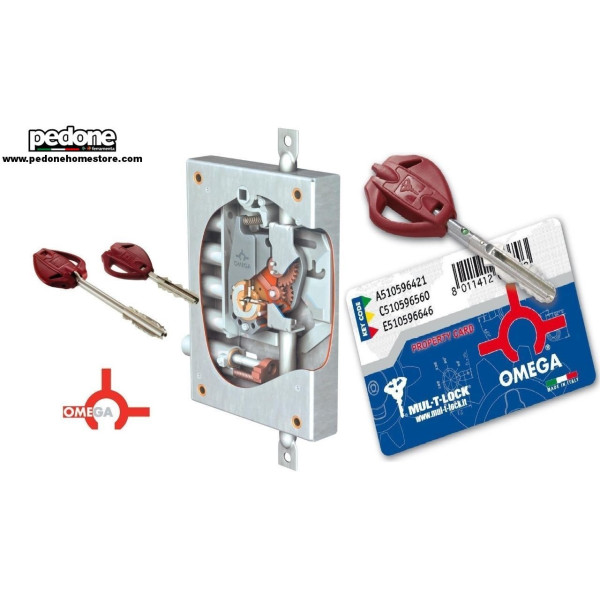 SERRATURA A CILINDRO EUROPEO MUL-T-LOCK OMEGA PLUS COMPLETA DI ACCESSORI
