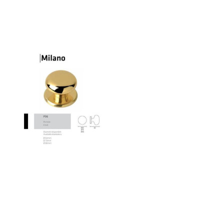 pomolo milano oro
