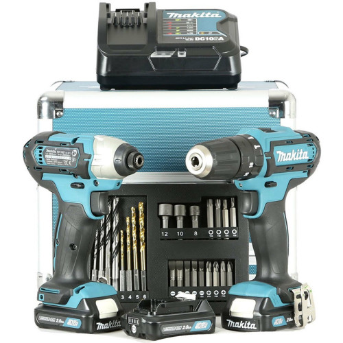 MAKITA trapano percus. HP333D + avvitatore impulsi TD110D 12v 2ah CLX228SAX2