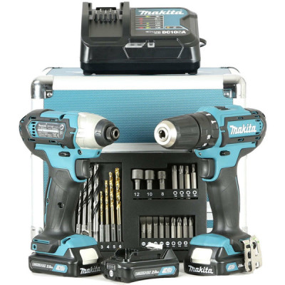 MAKITA trapano percus. HP333D + avvitatore impulsi TD110D 12v 2ah CLX228SAX2