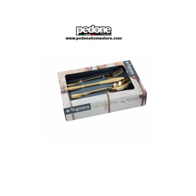 SERVIZIO 24 POSATE EFFETTO ORO TOGNANA ANTONY GOLDEN CUCINA ACCESSORI POSATERIA