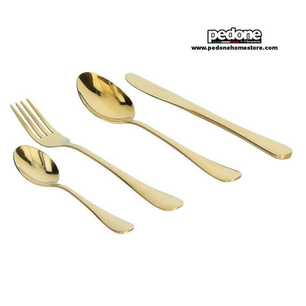SERVIZIO 24 POSATE EFFETTO ORO TOGNANA ANTONY GOLDEN CUCINA ACCESSORI POSATERIA