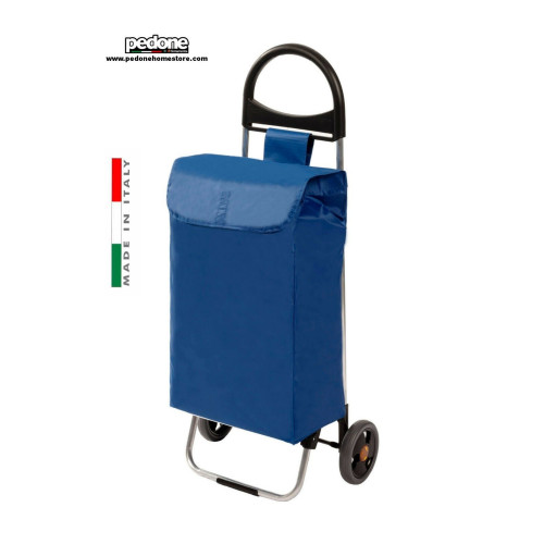 CARRELLO SPESA IN ALLUMINIO BLU ERCOLE - CARRELLO PORTATUTTO 100% ALLUMINIO
