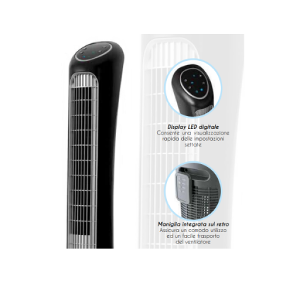 VENTILATORE A TORRE CON TELECOMANDO SILENZIOSO A 6 VELOCITÀ CFG EV071