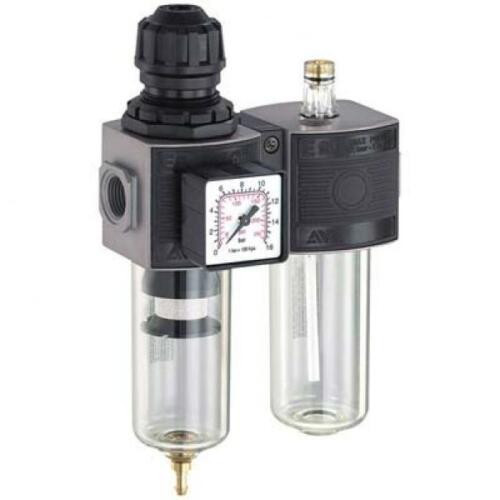 GRUPPO FILTRO REGOLATORE LUBRIFICATORE E/12/2 ANI MODULARE ATTACCO 1/4F +MANOMET