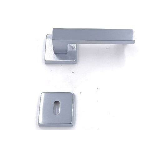 Maniglia Per Porte Quadrata Cromo Satinato Ghidini York-Z
