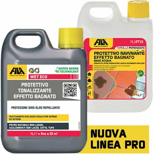 Protettivo Tonalizzante Effetto Bagnato Fila WET ECO da 1 litro Pietre Cotto
