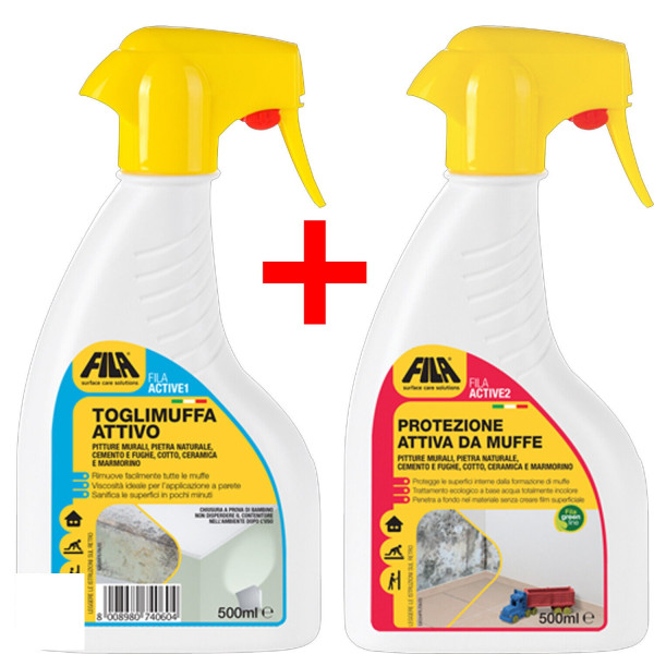 Fila Active1 + Fila Active2 Kit Antimuffa Spray Antimuffa Spray Antibatterico