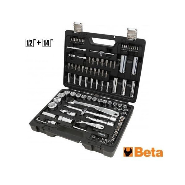 CASSETTA 98 pezzi CHIAVI BUSSOLE E CRICCHETTI 1/2" + 1/4" BETA 903E/C98 bussola