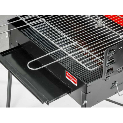 Barbecue a carbone Ferraboli Comunità - Griglia in acciaio cromato da 60x40 cm