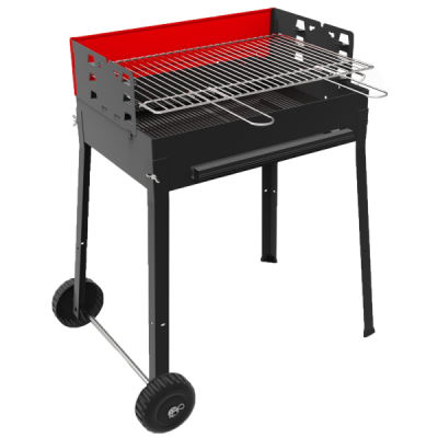 Barbecue a carbone Ferraboli Comunità - Griglia in acciaio cromato da 60x40 cm