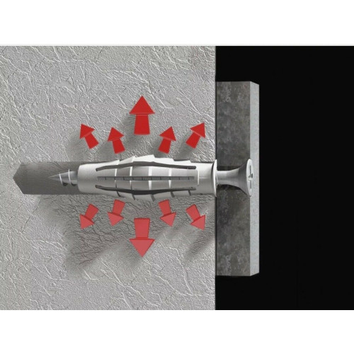BOX KIT 200 Pz. TASSELLO TASSELLI in NYLON T6/VA con VITE 8x40mm