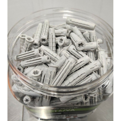 BOX KIT 200 Pz. TASSELLO TASSELLI in NYLON T6/VA con VITE 8x40mm