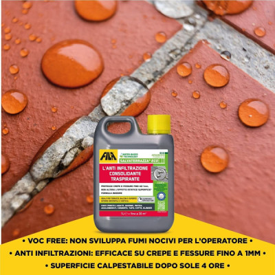 Fila Salvaterrazza ECO Anti Infiltrazione Traspirante Protegge Ripara 1 Litro