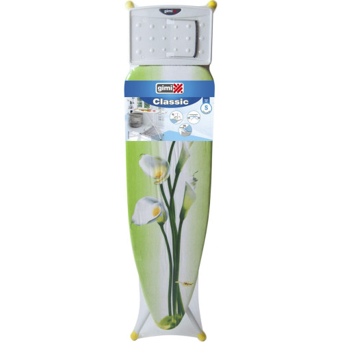 Asse da stiro regolabile in altezza Gimi Classic acciaio poggiaferro 126 x 45 cm