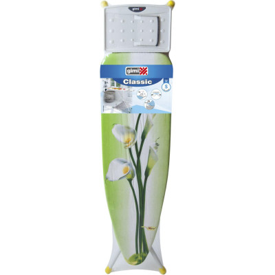 Asse da stiro regolabile in altezza Gimi Classic acciaio poggiaferro 126 x 45 cm