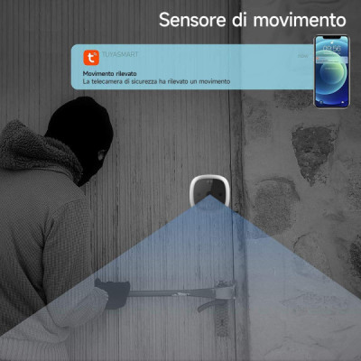 Spioncino Digitale WIFI con Sensore di Movimento HD Memoria 32GB Ricaricabile 4.3 Pollici