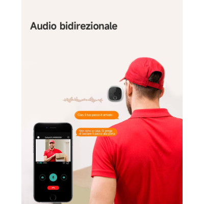 Spioncino Digitale WIFI con Sensore di Movimento HD Memoria 32GB Ricaricabile 4.3 Pollici