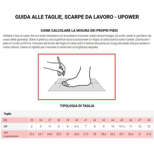 Scarpe Antinfortunistica da Lavoro U-POWER Basse Microfibra Uomo Donna JAGO S3
