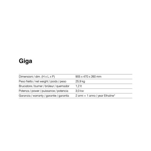BIOCAMINO DA PAVIMENTO RUBY MODELLO GIGA BIANCO BIOETANOLO TECNOAIRSYSTEM