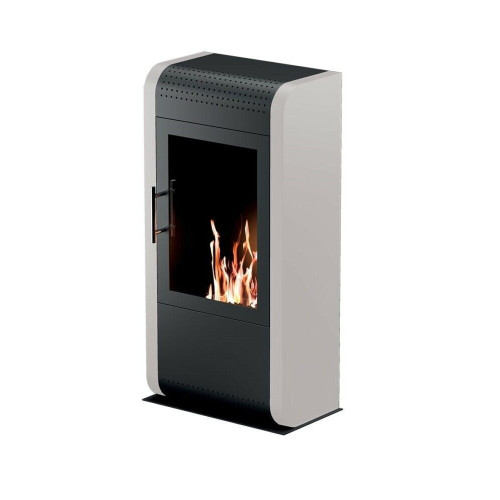 BIOCAMINO DA PAVIMENTO RUBY MODELLO GIGA BIANCO BIOETANOLO TECNOAIRSYSTEM