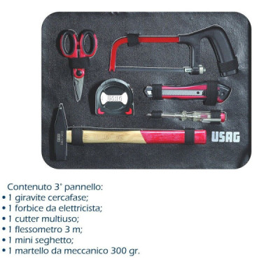 USAG 002 JMA set utensili valigia porta attrezzi assortimento manutenzione 181pz