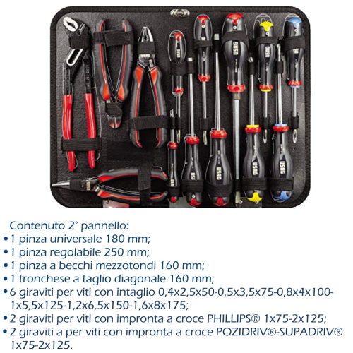 USAG 002 JMA set utensili valigia porta attrezzi assortimento manutenzione 181pz