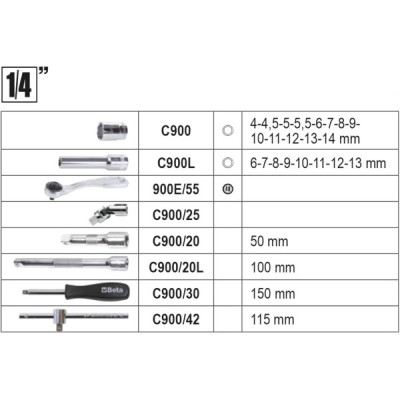 Valigia con assortimento di 100 utensili Beta 020546001 BW 2054E-100