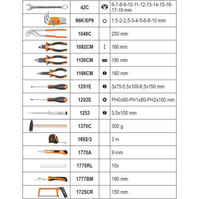Valigia con assortimento di 100 utensili Beta 020546001 BW 2054E-100