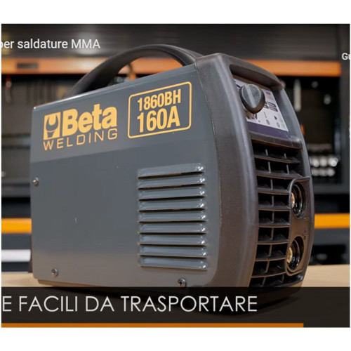 Saldatrice Inverter 160A MMA ad Elettrodo BETA Portatile con Cavi e Pinze 1860BH