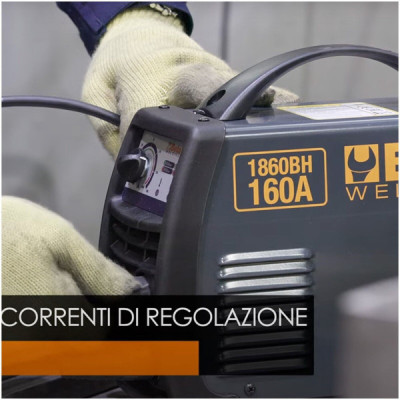 Saldatrice Inverter 160A MMA ad Elettrodo BETA Portatile con Cavi e Pinze 1860BH