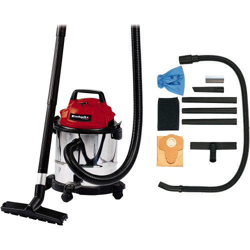Bidone aspiratutto Einhell TC-VC 1812-S Bidone in acciaio lt. 12 Aspira liquidi