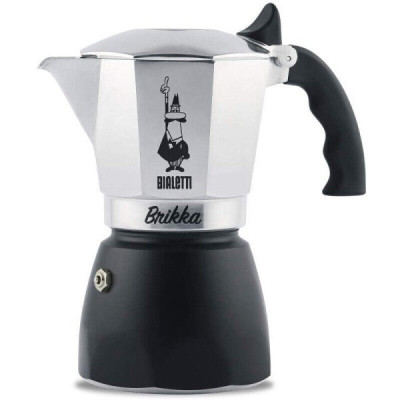 BIALETTI Nuova Brikka 4 Tazze Moka Caffetteria Caffè Espresso come al Bar