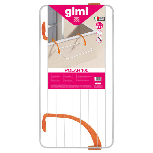 Stendibiancheria Balcone Gimi Stendino da vasca da bagno L 100 cm Brezza 100 Regolabile