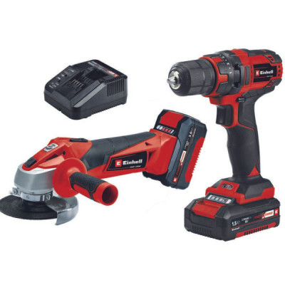 Set Einhell Trapano avvitatore TC-CD 18/35 e Smerigliatrice TC-AG 18/115