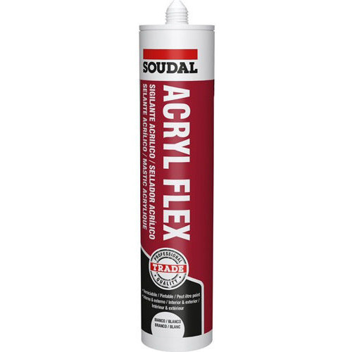 Silicone Sigillante Acrilico Bianco Verniciabile ML.300 ACRYL FLEX "SOUDAL" PZ.12