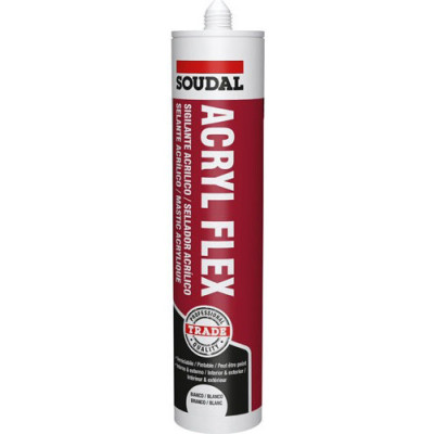 Silicone Sigillante Acrilico Bianco Verniciabile ML.300 ACRYL FLEX "SOUDAL" PZ.12
