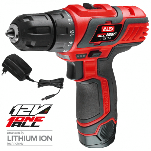Trapano Avvitatore a Batteria Litio 2Ah Valex 12V Mandrino Autoserrante